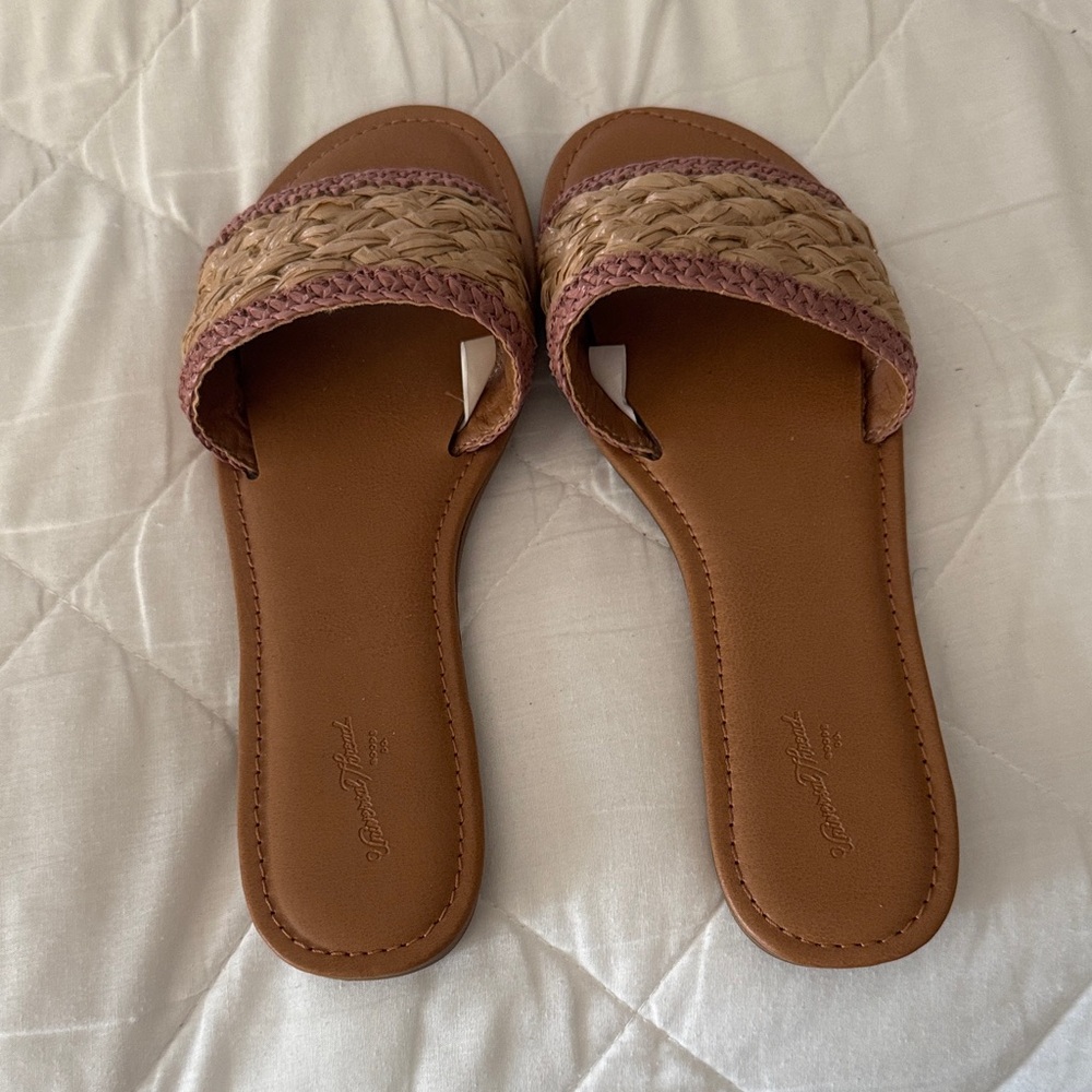 Women's Brown and Tan Sandals